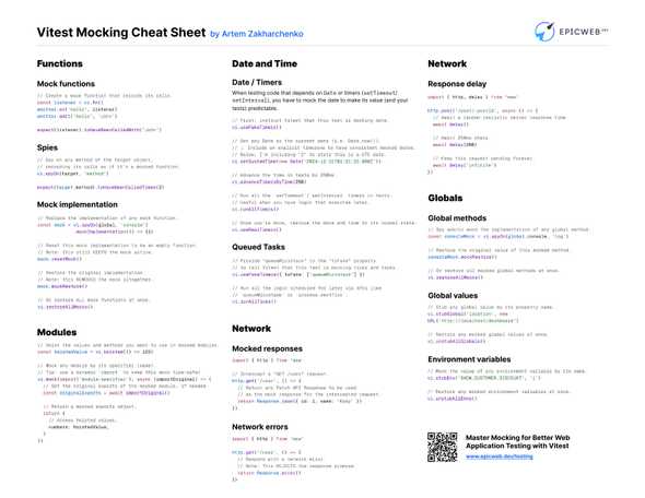 mocking techniques cheat sheet page 0001